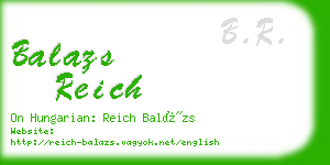 balazs reich business card